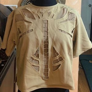 NWT Zoompy Joompy Sexy Cut Out Sheer Top